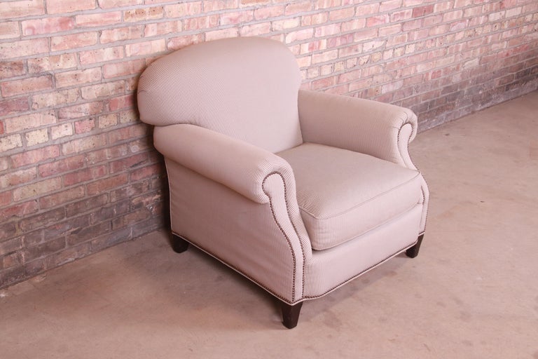Baker Furniture Upholstered Lounge Chair In Good Condition For Sale In South Bend, IN