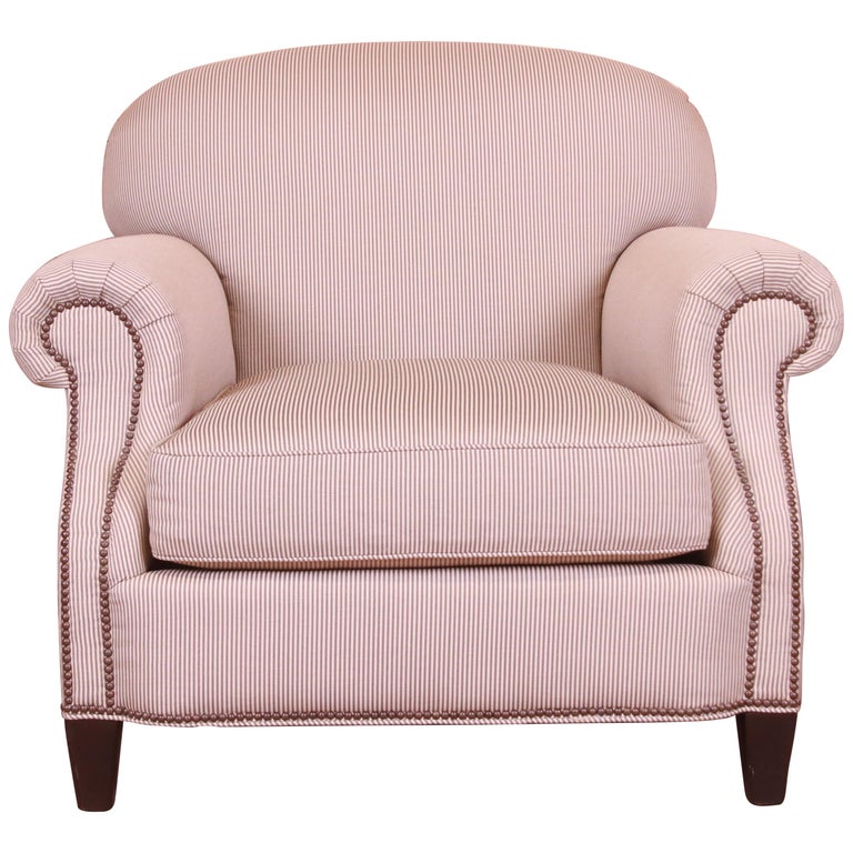 Baker Furniture Upholstered Lounge Chair For Sale