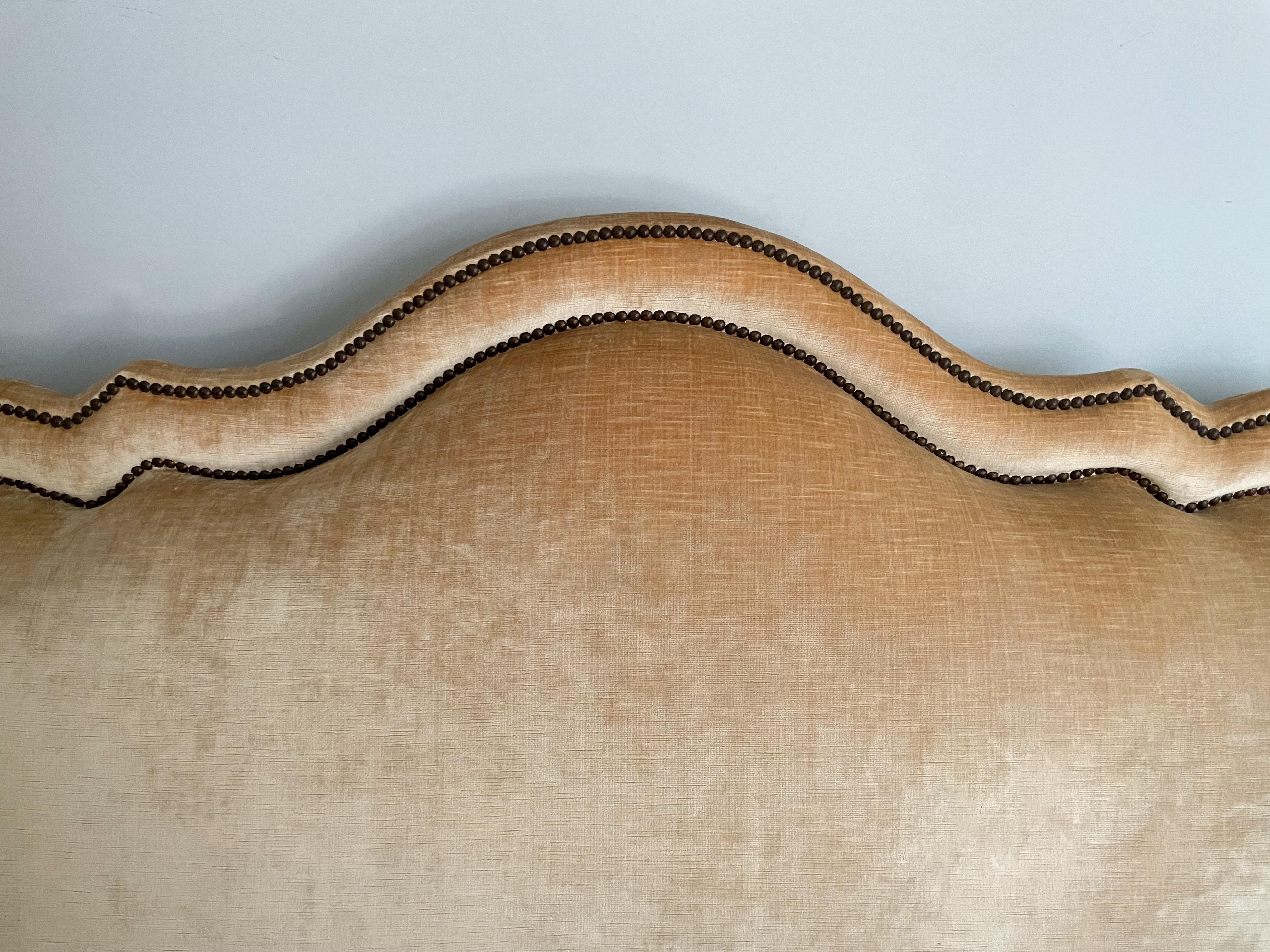 American Baker Furniture Velvet Sofa