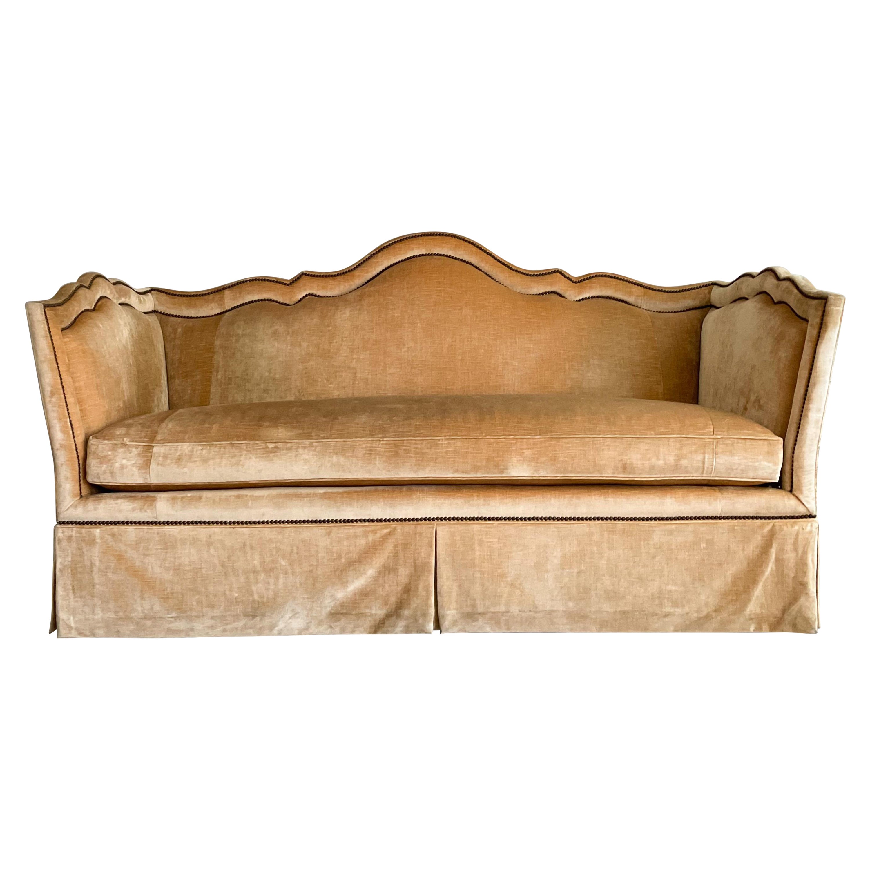Baker Furniture Velvet Sofa