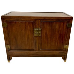 Vintage Baker Furniture Walnut Sideboard Cabinet Buffet Bar Credenza Second of Two