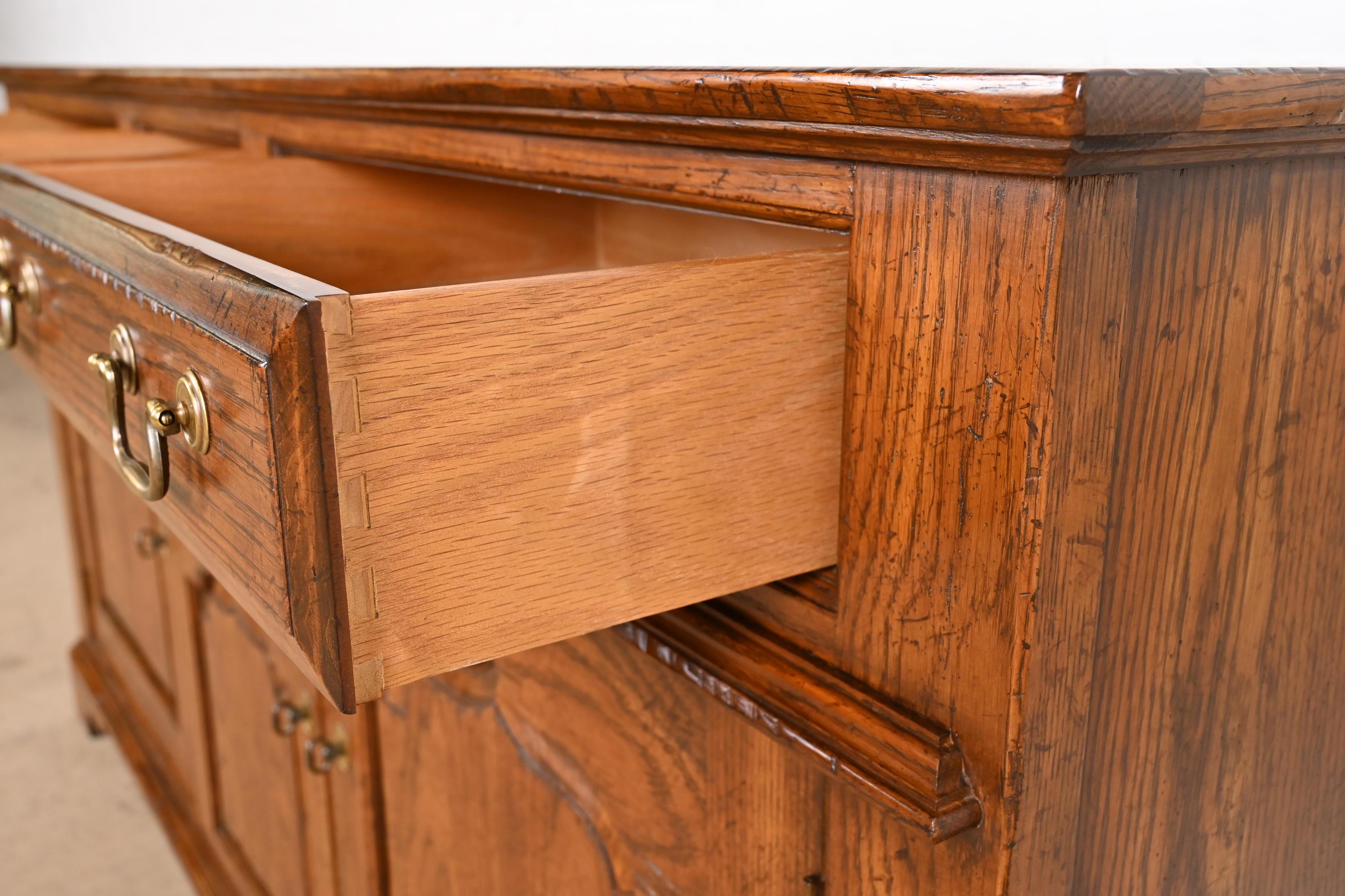 Baker Furniture Welsh Oak Sideboard Buffet or Bar Cabinet For Sale 3