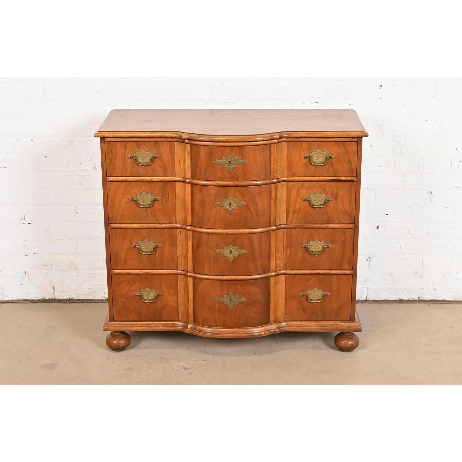 William IV Baker Furniture William & Mary Walnut Chest of Drawers