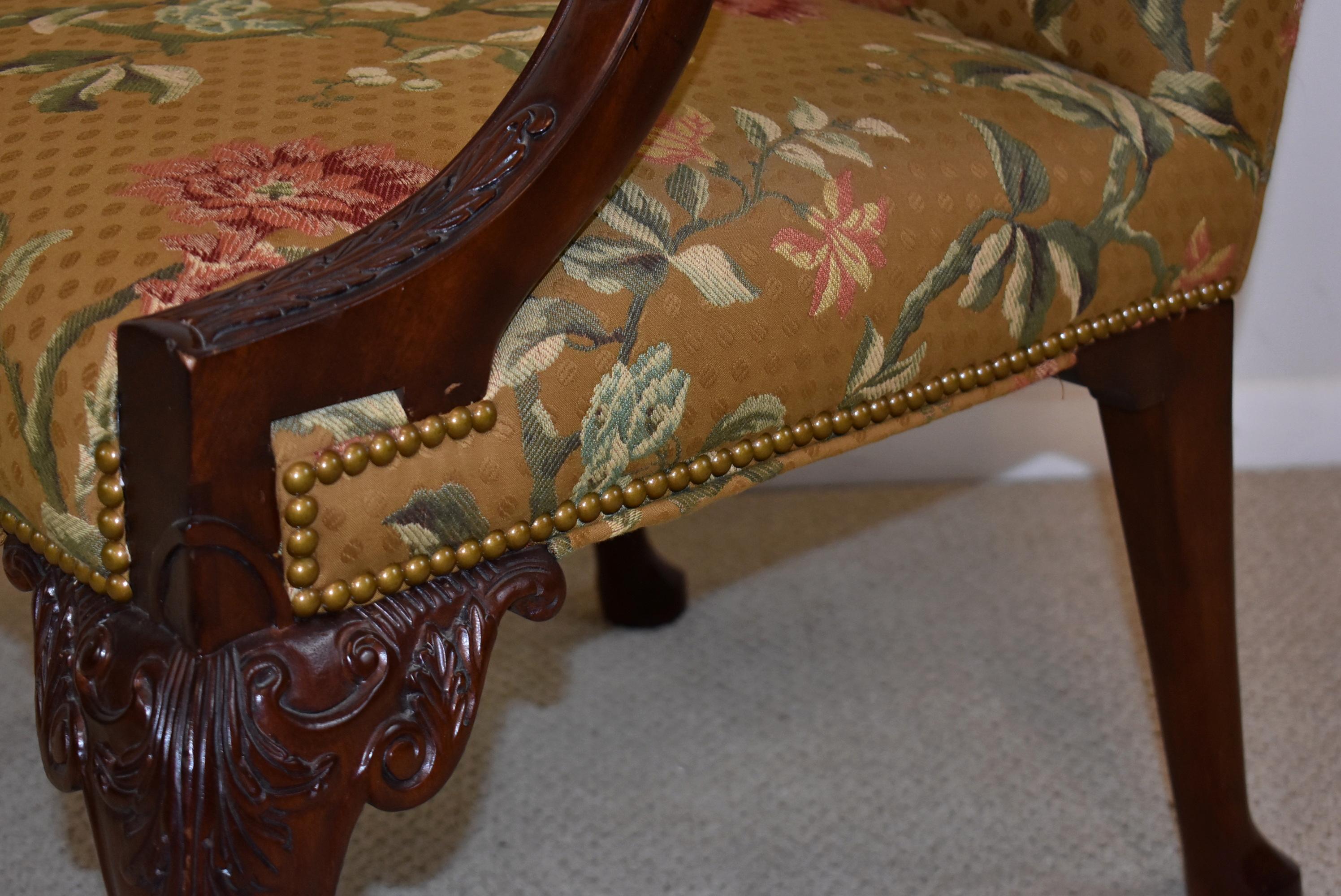 Baker Gainsborough Chair Stately Homes Collection 5033 In Good Condition In Toledo, OH