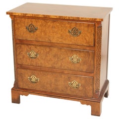 Baker George II Style Burl Elm Chest of Drawers