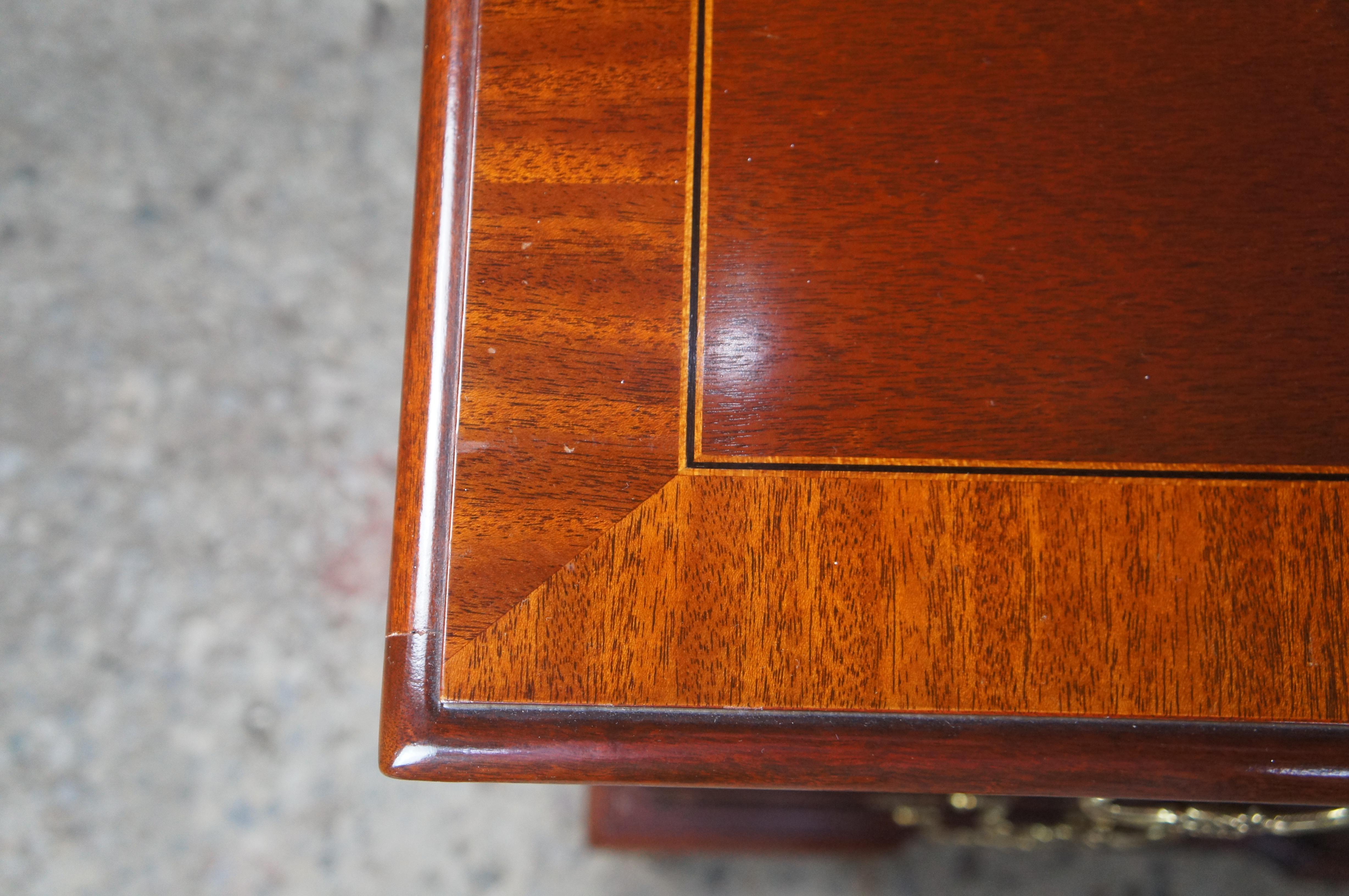 Baker Georgian Mahagoni Bowfront Triple Dresser Chest Console Credenza 70