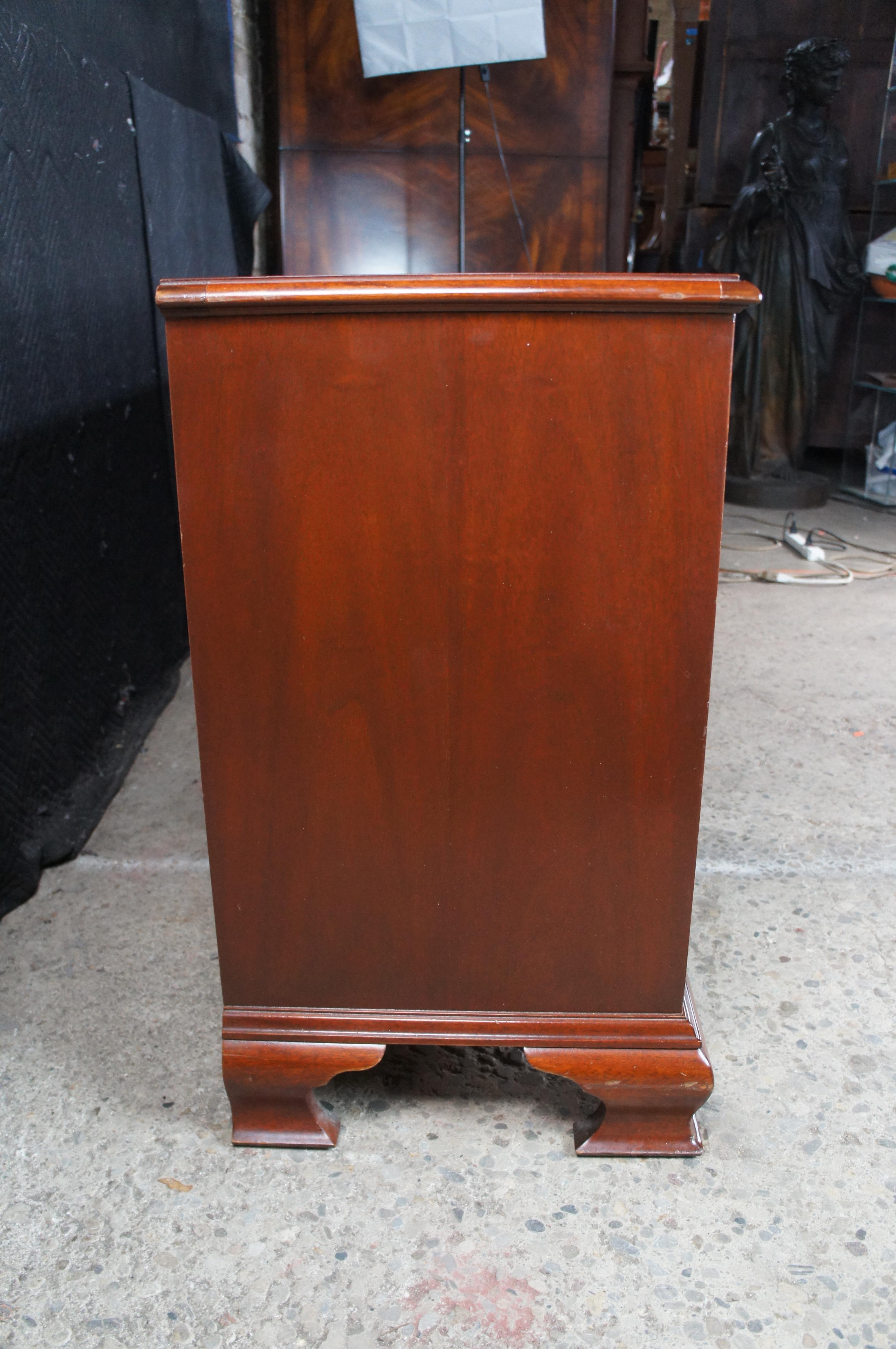Baker Georgian Mahagoni Bowfront Triple Dresser Chest Console Credenza 70
