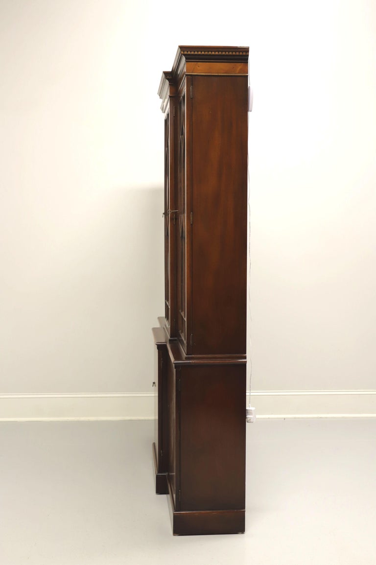 BAKER Georgian Mahogany Narrow Breakfront China Cabinet at 1stDibs