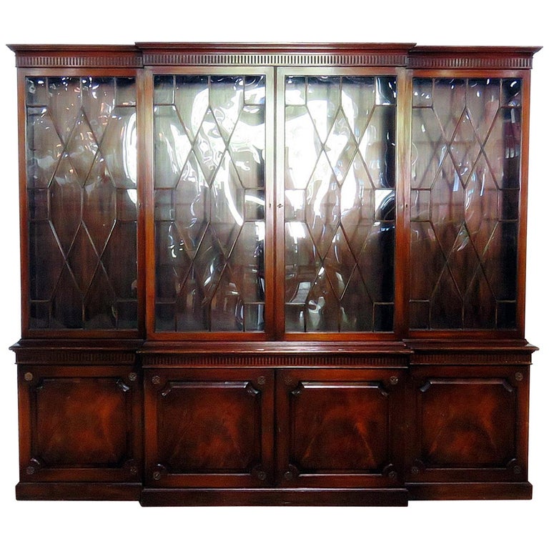 Baker Style Breakfront For Sale at 1stDibs