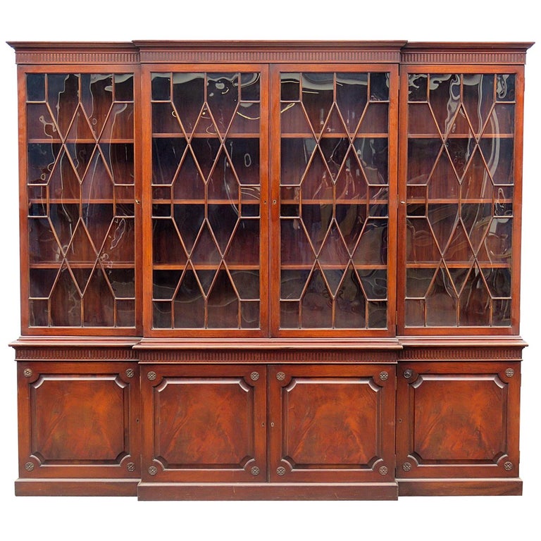 Baker Style Breakfront For Sale at 1stDibs