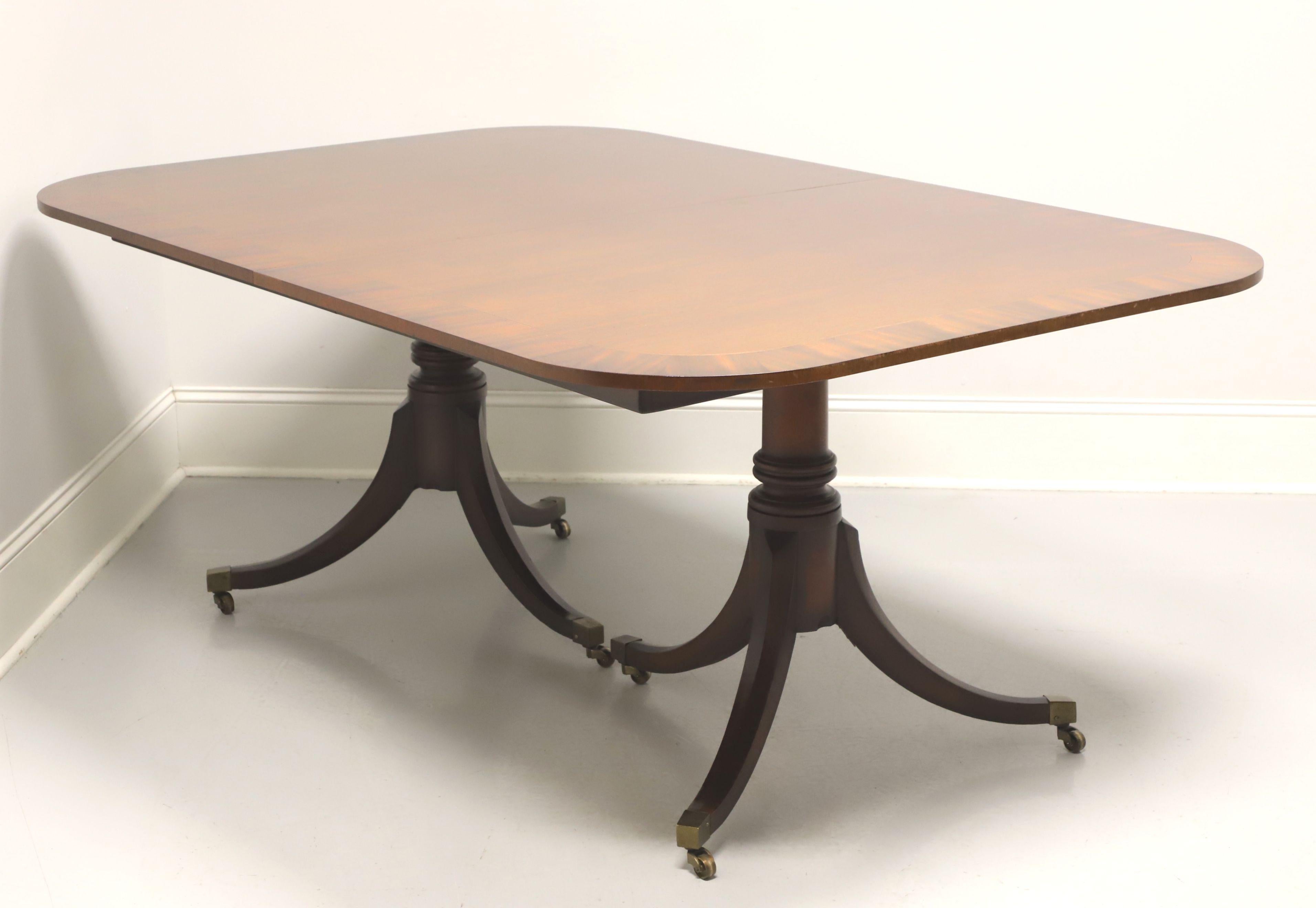 BAKER Historic Charleston Banded Mahogany Double Pedestal Dining Table 7