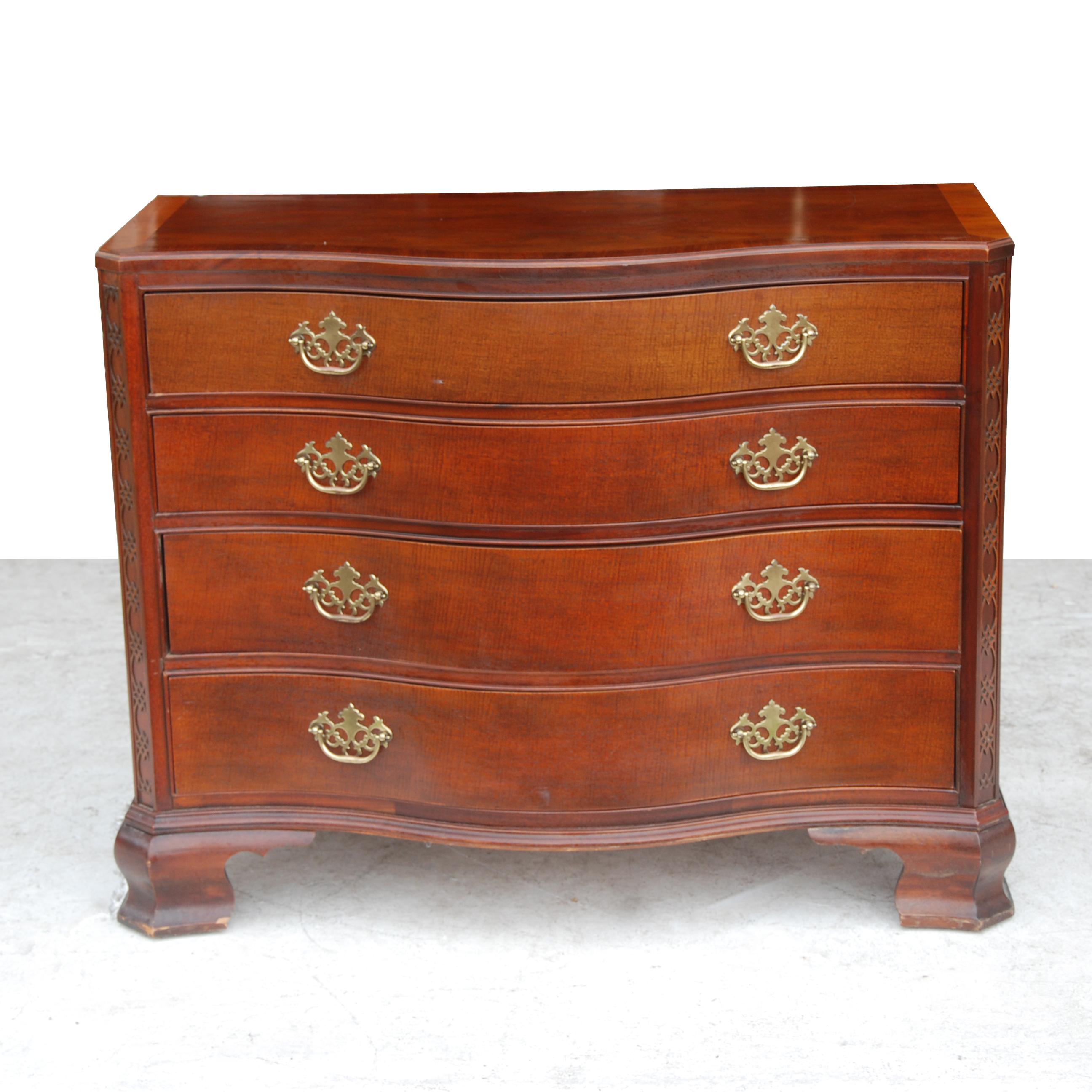 er.
Baker honors Charleston's heritage and its rich history by reproducing this 19th century Chippendale chest of drawers.
Part of their “Historic Charleston” collection the top has a hand carved gadroon border that adds elegant sophistication to