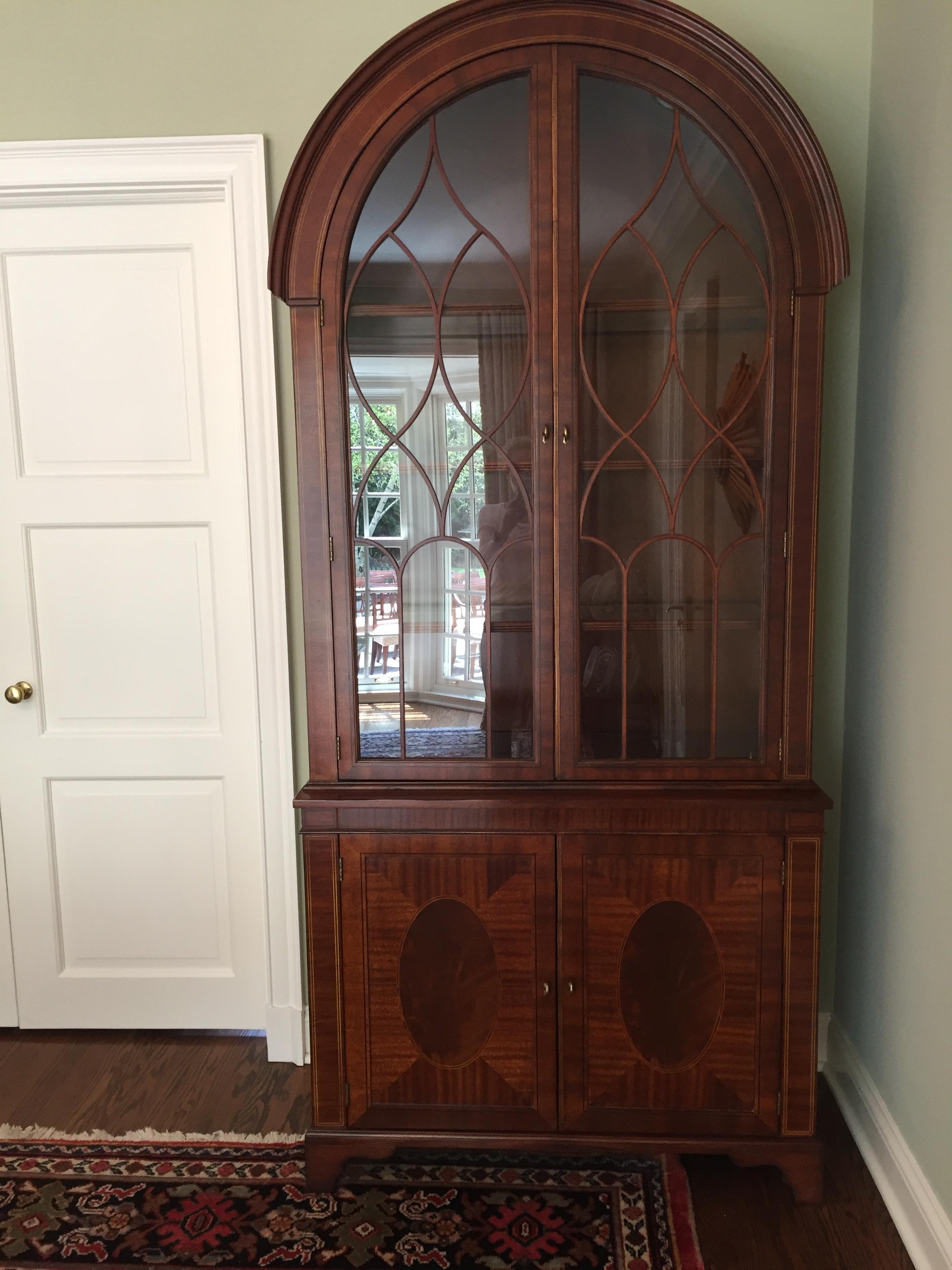 American Classical Baker Historic Charleston China Cabinet For Sale