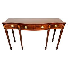 Used Baker Historic Charleston Collection Bow Front Mahogany Federal Style Sideboard
