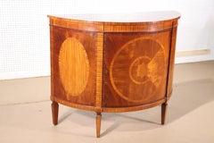 Baker Historic Charleston Collection Mahogany and Satinwood Demilune Buffet