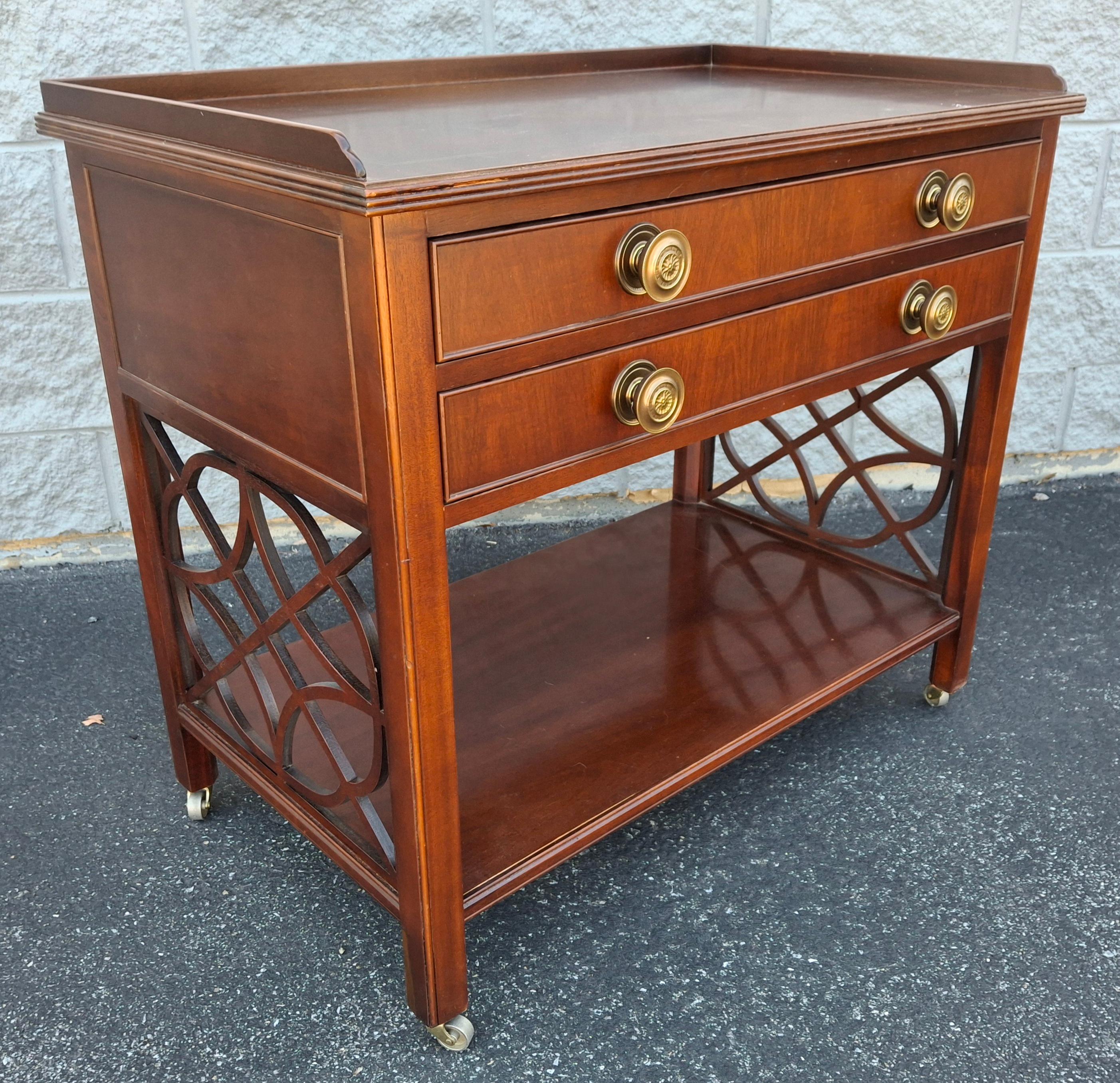 Baker Historic Charleston Collection Mahogany Rolling Buffet Server en vente 3