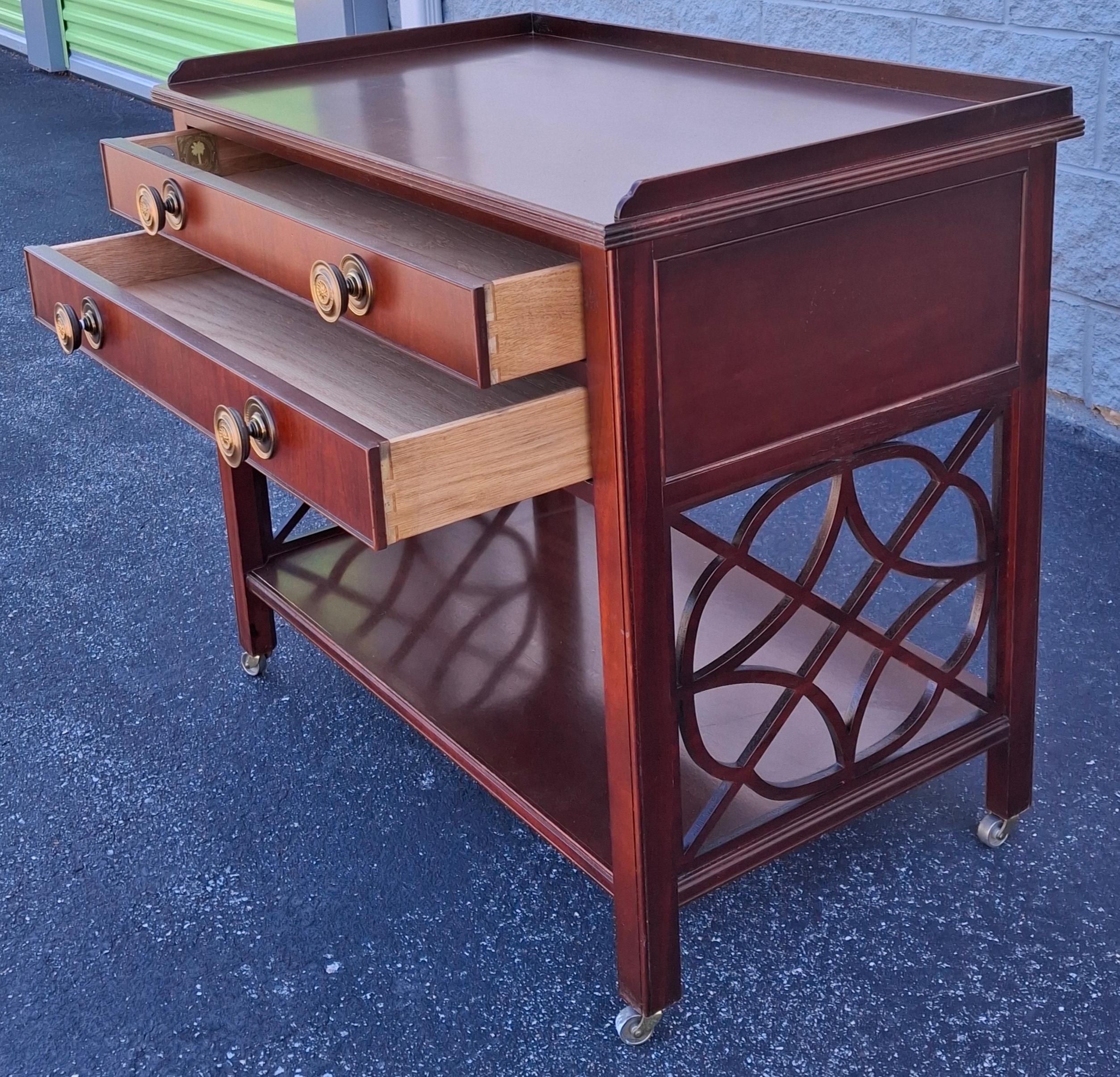 Baker Historic Charleston Collection Mahogany Rolling Buffet Server en vente 6