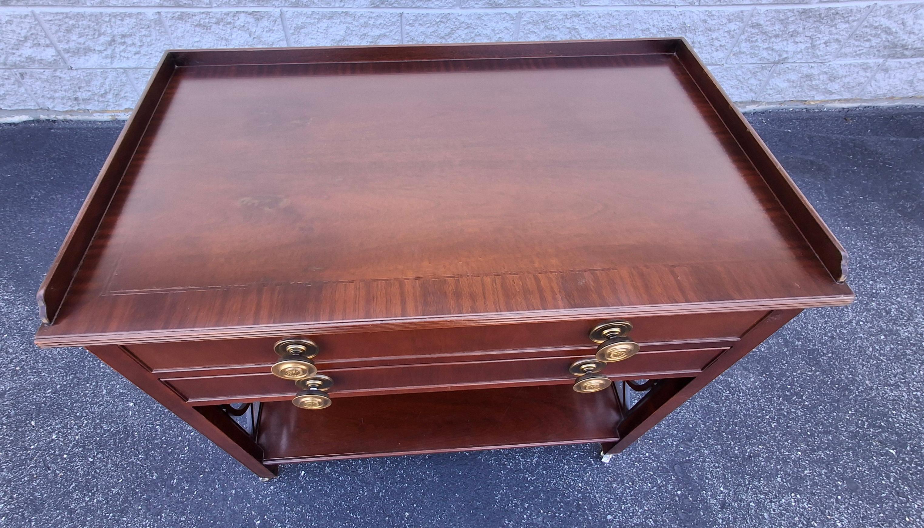 Baker Historic Charleston Collection Mahogany Rolling Buffet Server en vente 8