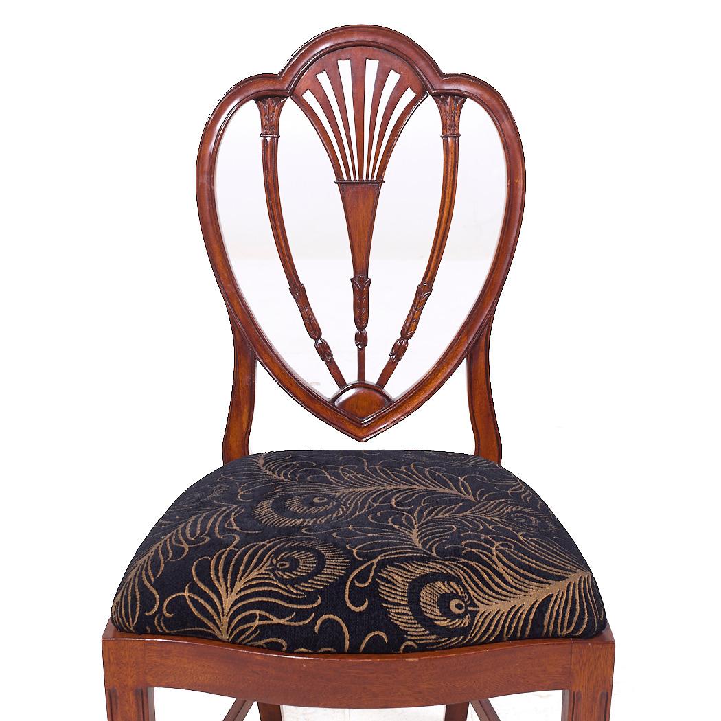 Baker Historic Charleston Collection Mahogany Shield Back Dining Chairs - Set 8 3