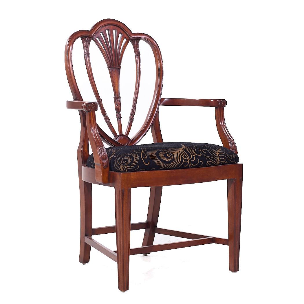 Baker Historic Charleston Collection Mahogany Shield Back Dining Chairs - Set 8 4