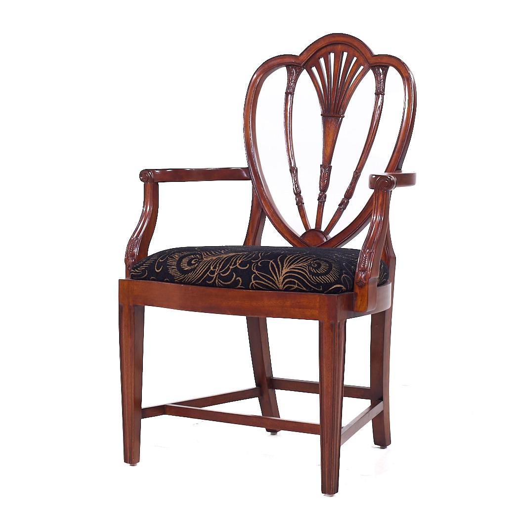 Baker Historic Charleston Collection Mahogany Shield Back Dining Chairs - Set 8 6