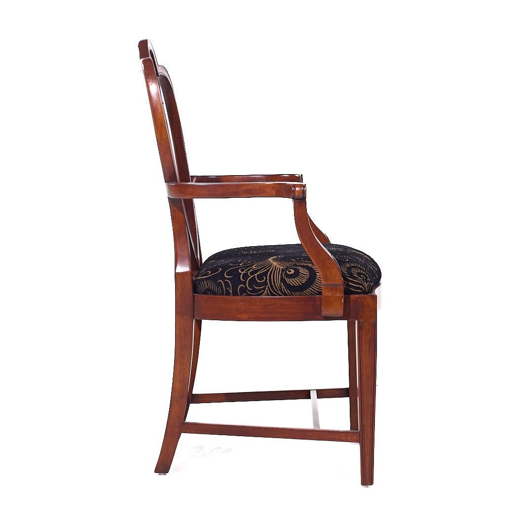Baker Historic Charleston Collection Mahogany Shield Back Dining Chairs - Set 8 7