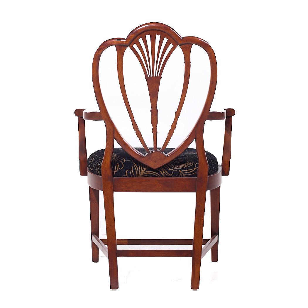 Baker Historic Charleston Collection Mahogany Shield Back Dining Chairs - Set 8 8