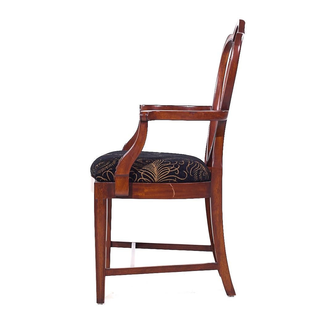 Baker Historic Charleston Collection Mahogany Shield Back Dining Chairs - Set 8 9