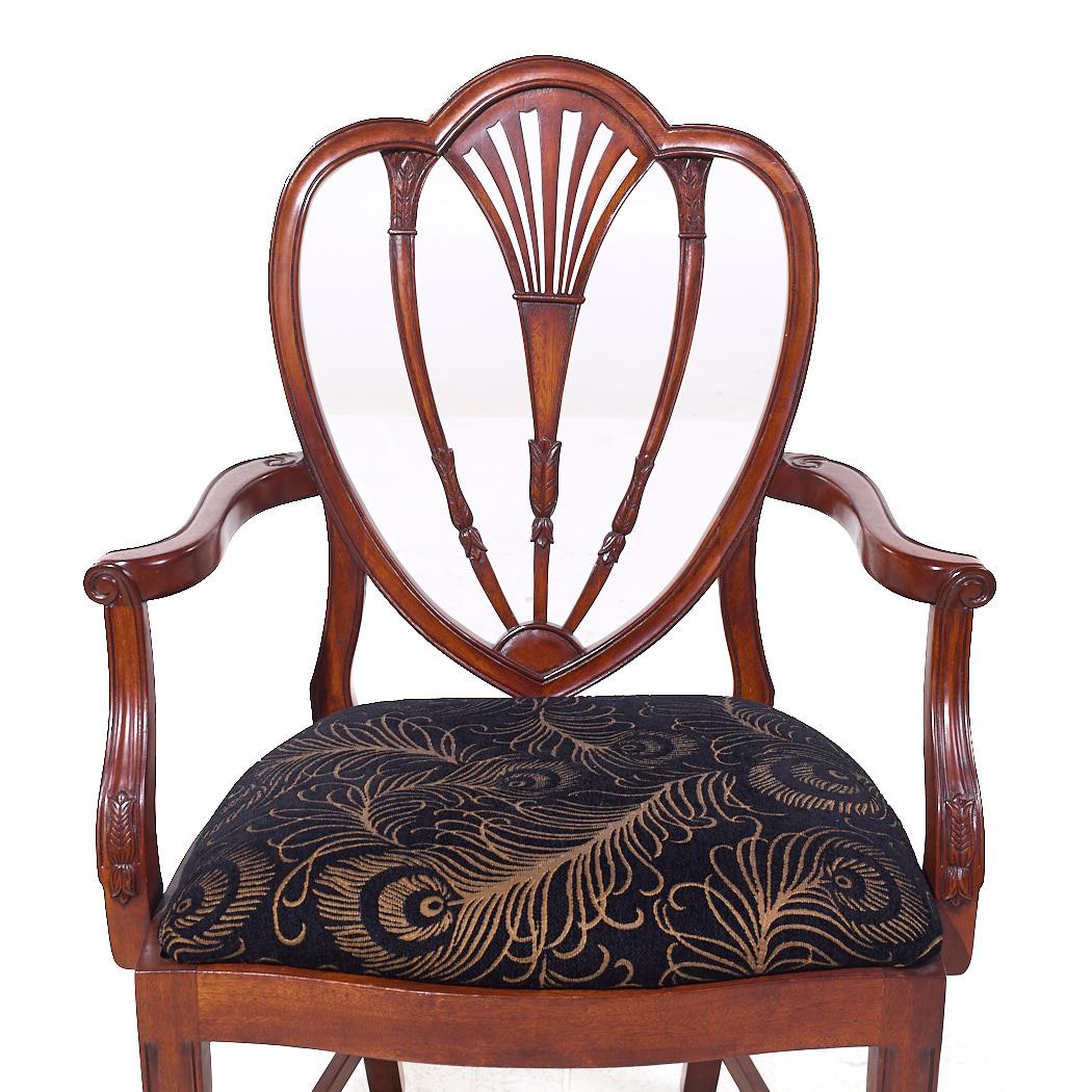 Baker Historic Charleston Collection Mahogany Shield Back Dining Chairs - Set 8 10