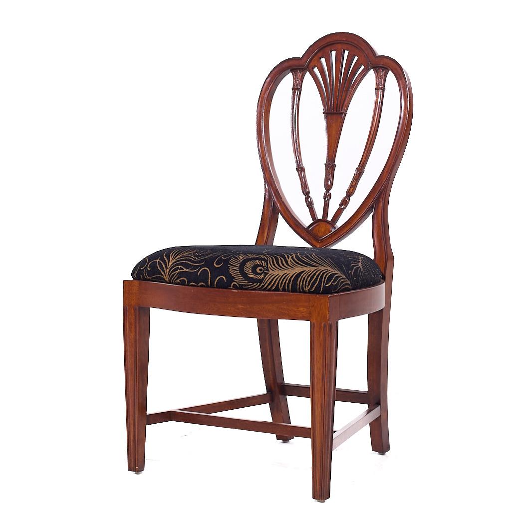 Contemporary Baker Historic Charleston Collection Mahogany Shield Back Dining Chairs - Set 8