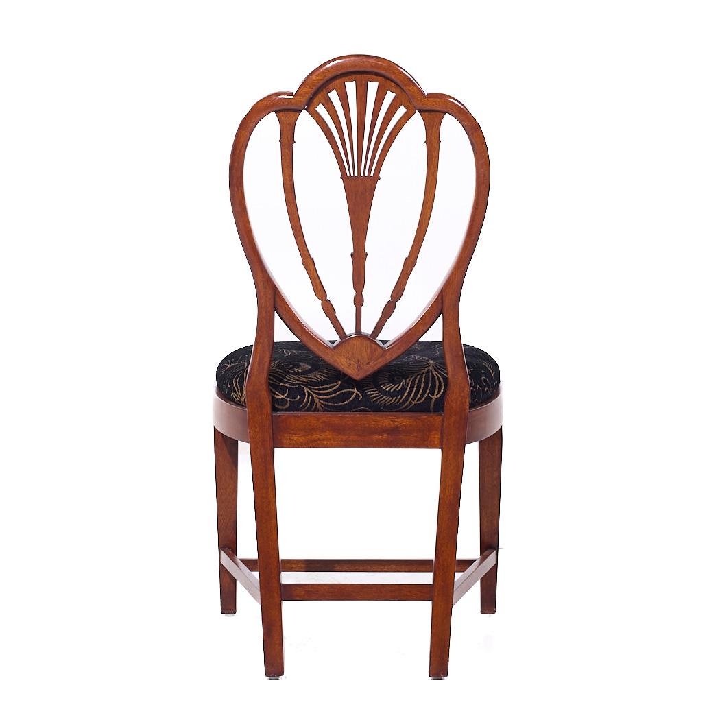 Baker Historic Charleston Collection Mahogany Shield Back Dining Chairs - Set 8 1