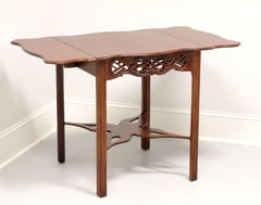 BAKER Historic Charleston Distressed Mahogany Georgian Drop-Leaf Pembroke Table