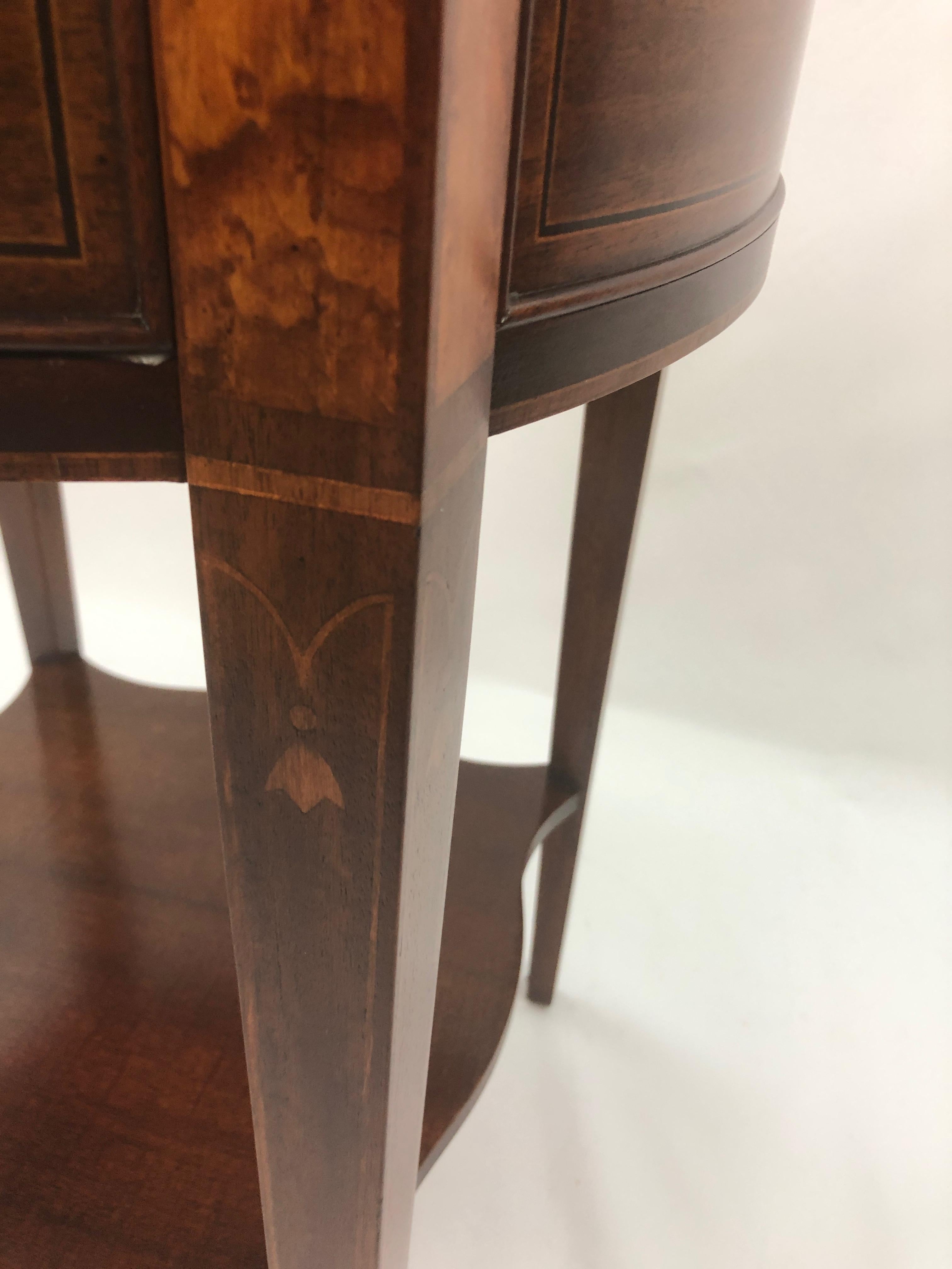 Baker Historic Charleston Mahogany and Satinwood Inlay Side Table 5