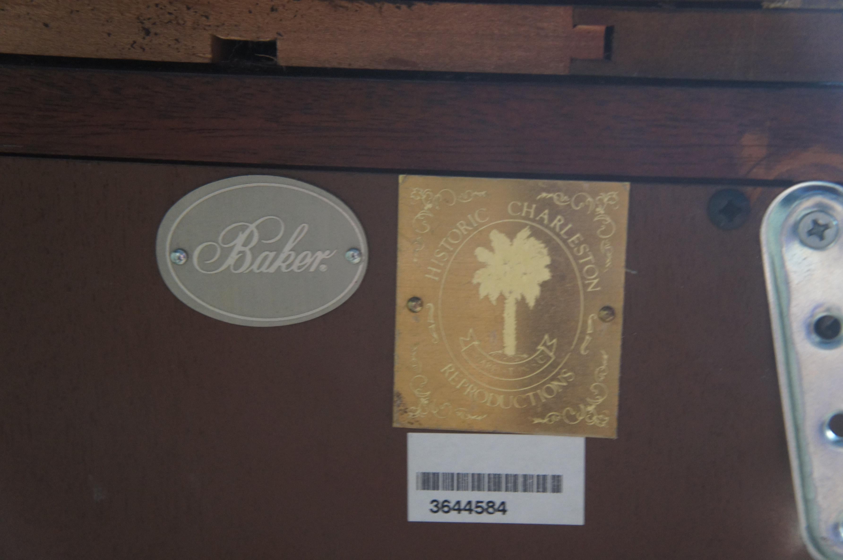 Baker Historic Charleston Mahogany Bonnet Top Domed Display Curio China Cabinet 1