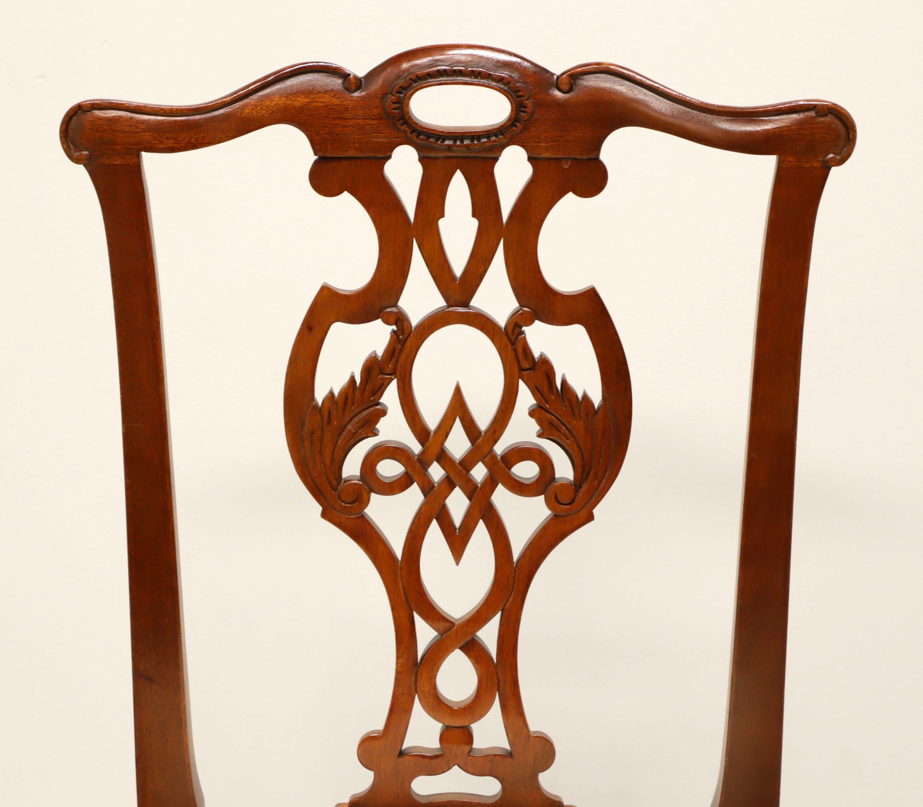 BAKER Historic Charleston Mahogany Chippendale Straight Leg Side Chairs - Pair B 1