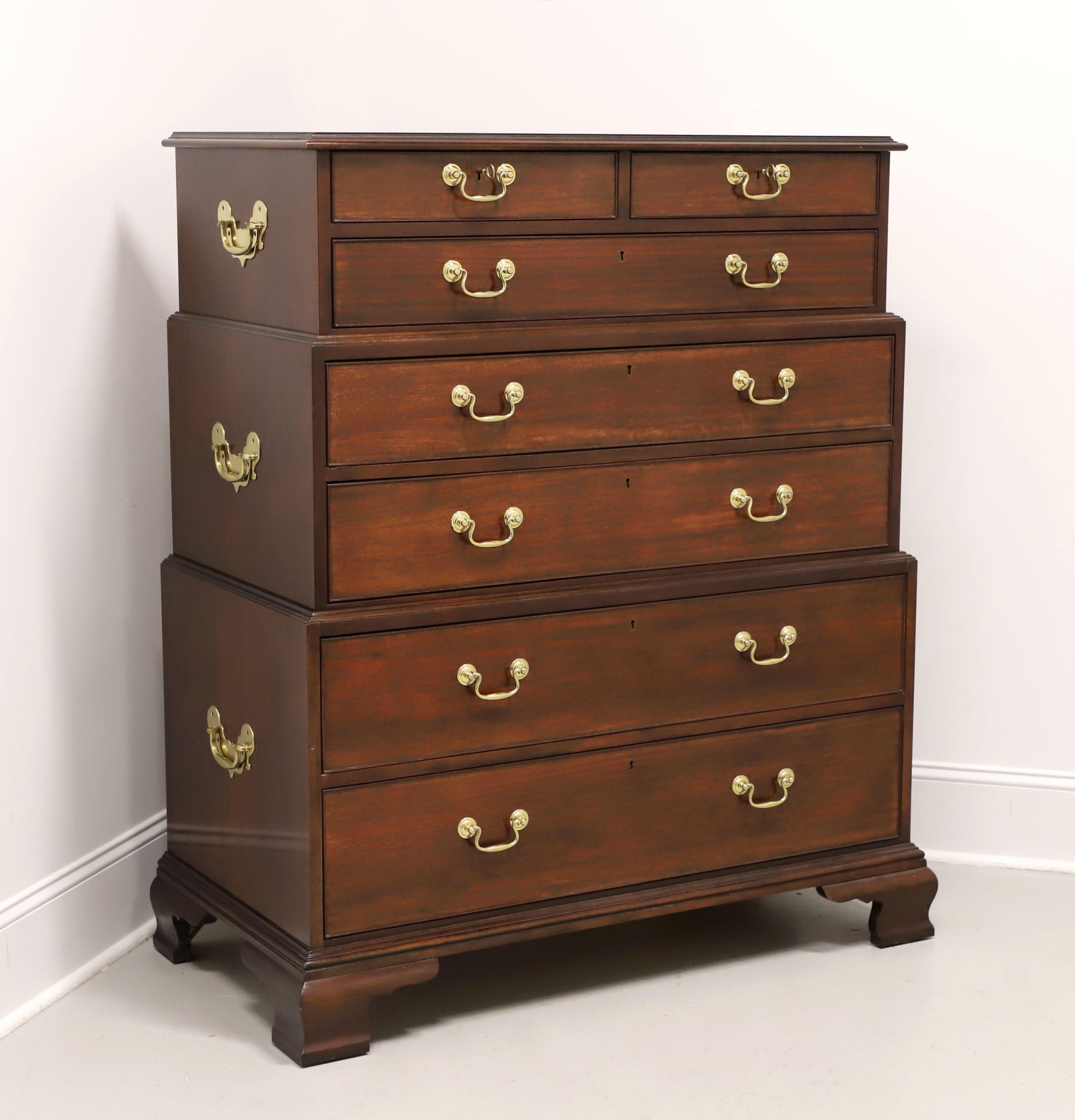 BAKER Historic Charleston Mahogany Chippendale Style Three-Tier Chest on Chest 5