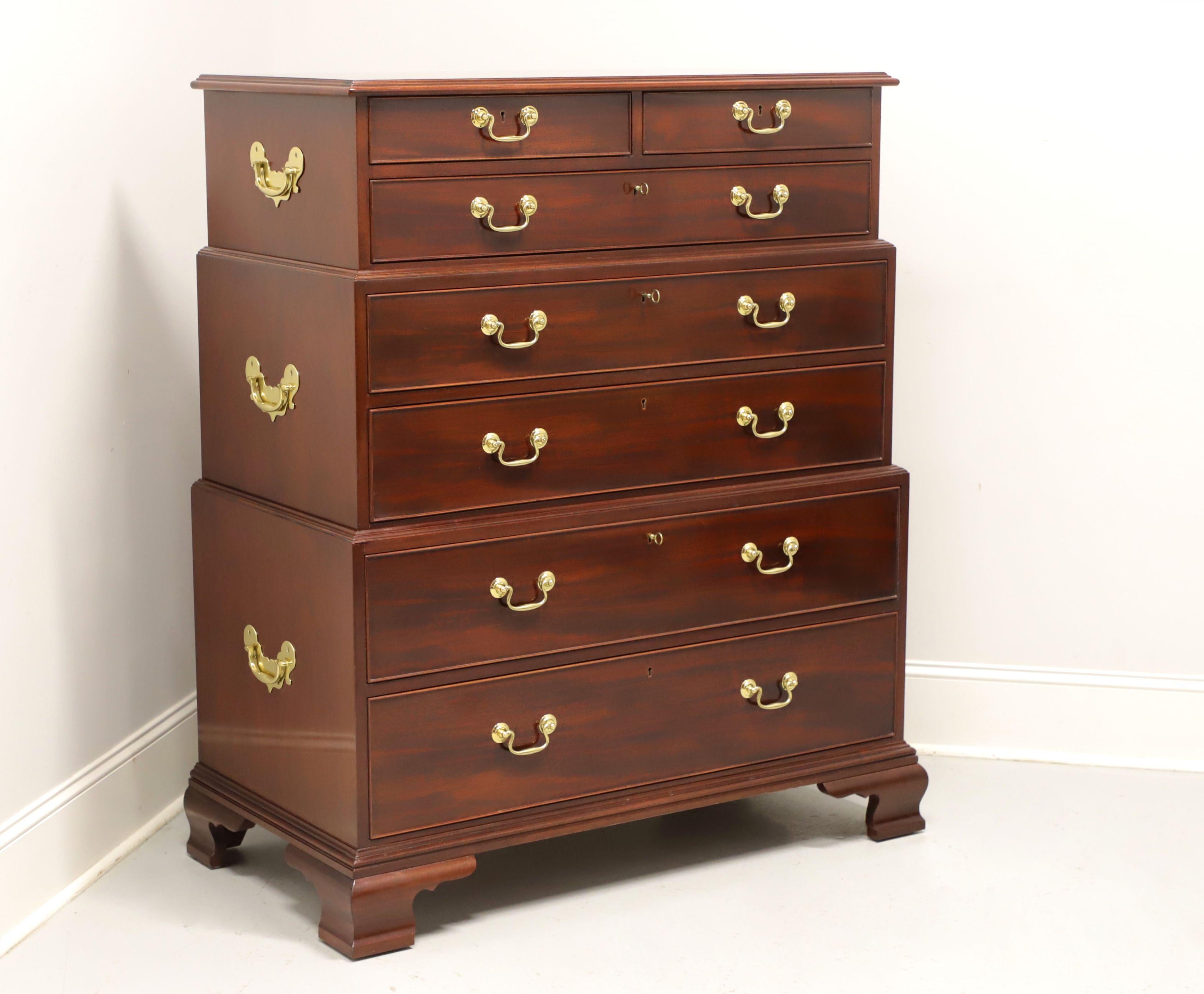 BAKER Historic Charleston Mahogany Chippendale Style Three-Tier Chest on Chest 5