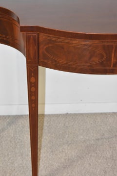 Baker Historic Charleston Mahogany Demilune Serpentine Front Table