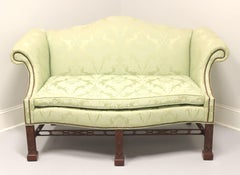 BAKER Historic Charleston Mahogany Frame Chippendale Fretwork Camel Back Settee