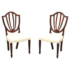 BAKER Historic Charleston Mahogany Hepplewhite Dining Side Chairs - Pair A