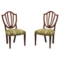BAKER Historic Charleston Mahogany Hepplewhite Dining Side Chairs - Pair A