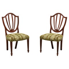 BAKER Historic Charleston Mahogany Hepplewhite Dining Side Chairs - Pair B