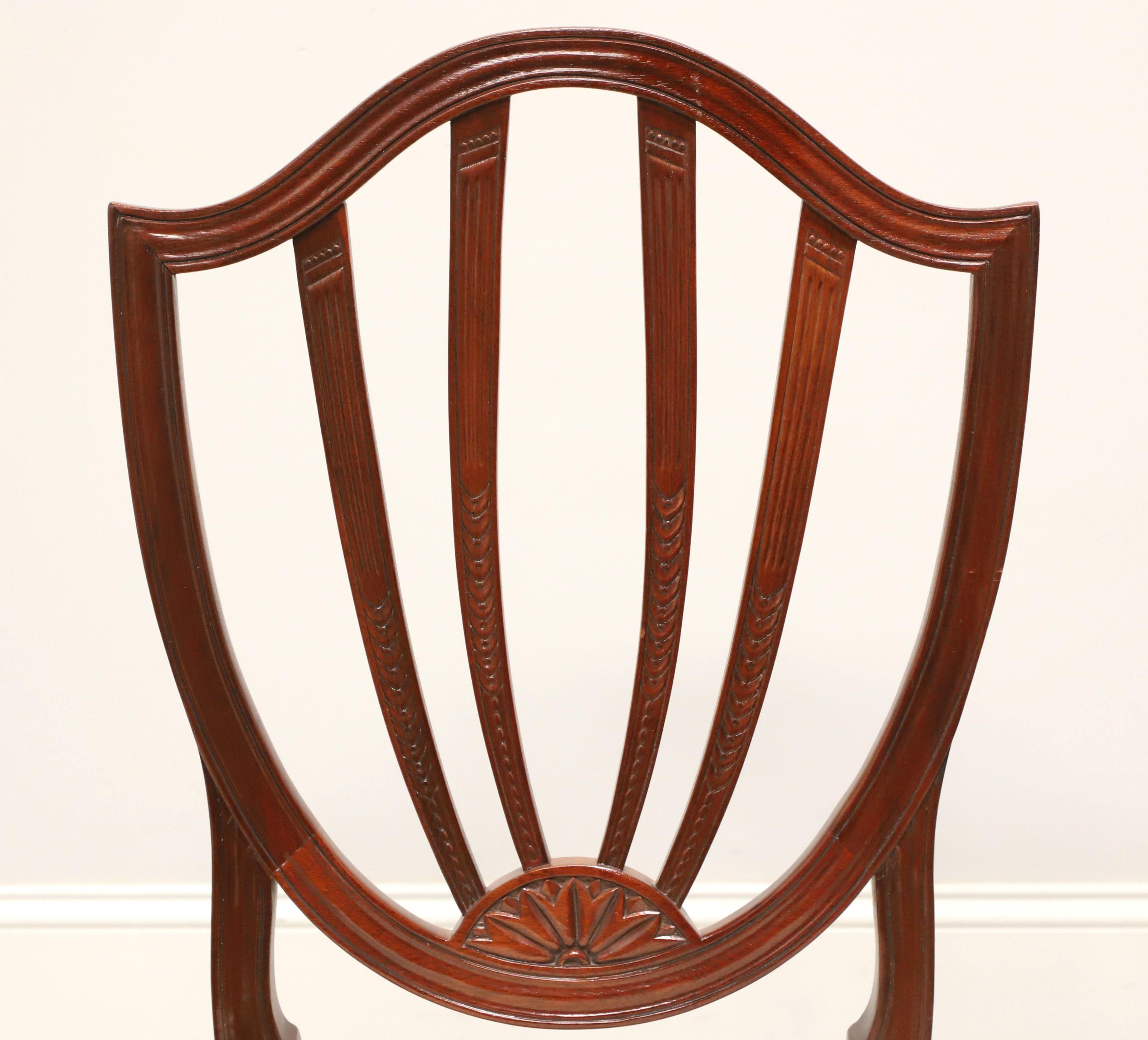 20th Century BAKER Historic Charleston Mahogany Hepplewhite Dining Side Chairs - Pair C