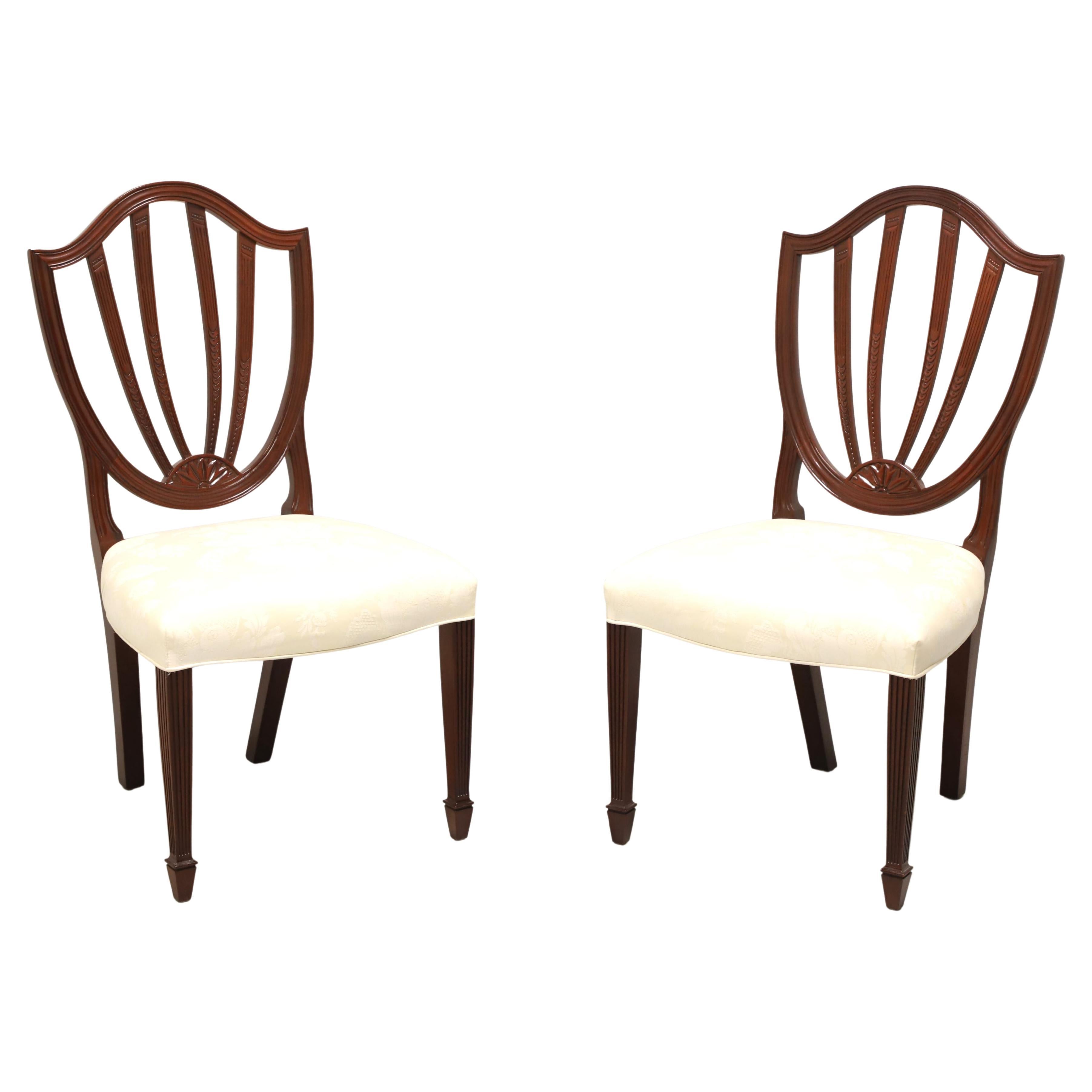 BAKER Historic Charleston Mahogany Hepplewhite Dining Side Chairs - Pair C