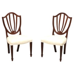 BAKER Historic Charleston Mahogany Hepplewhite Dining Side Chairs - Pair C