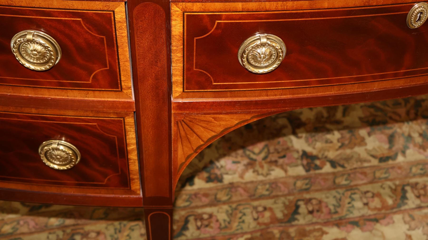 Baker Historic Charleston Mahogany Inlaid Sideboard Server Buffet For Sale 7