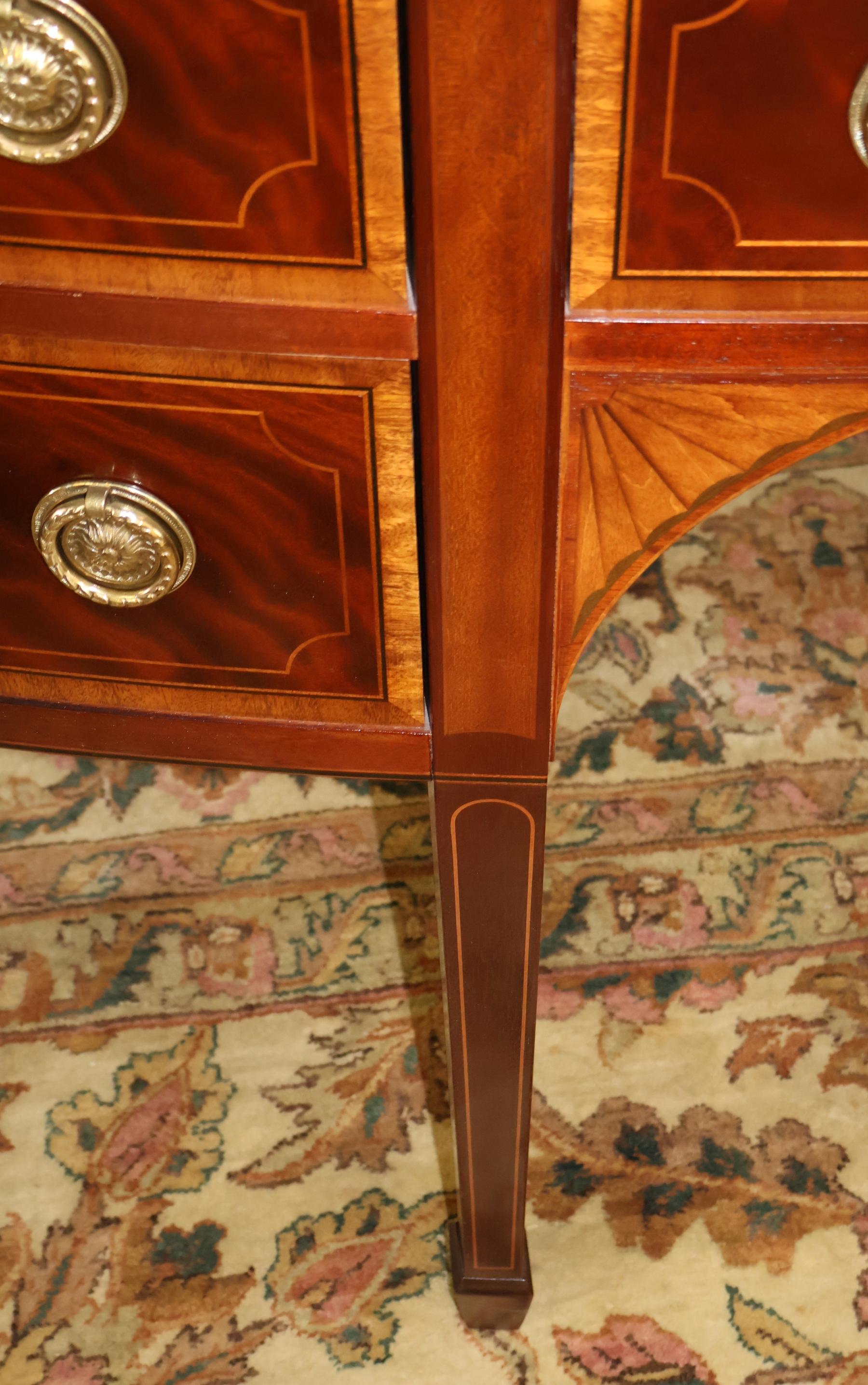 Baker Historic Charleston Mahogany Inlaid Sideboard Server Buffet For Sale 8