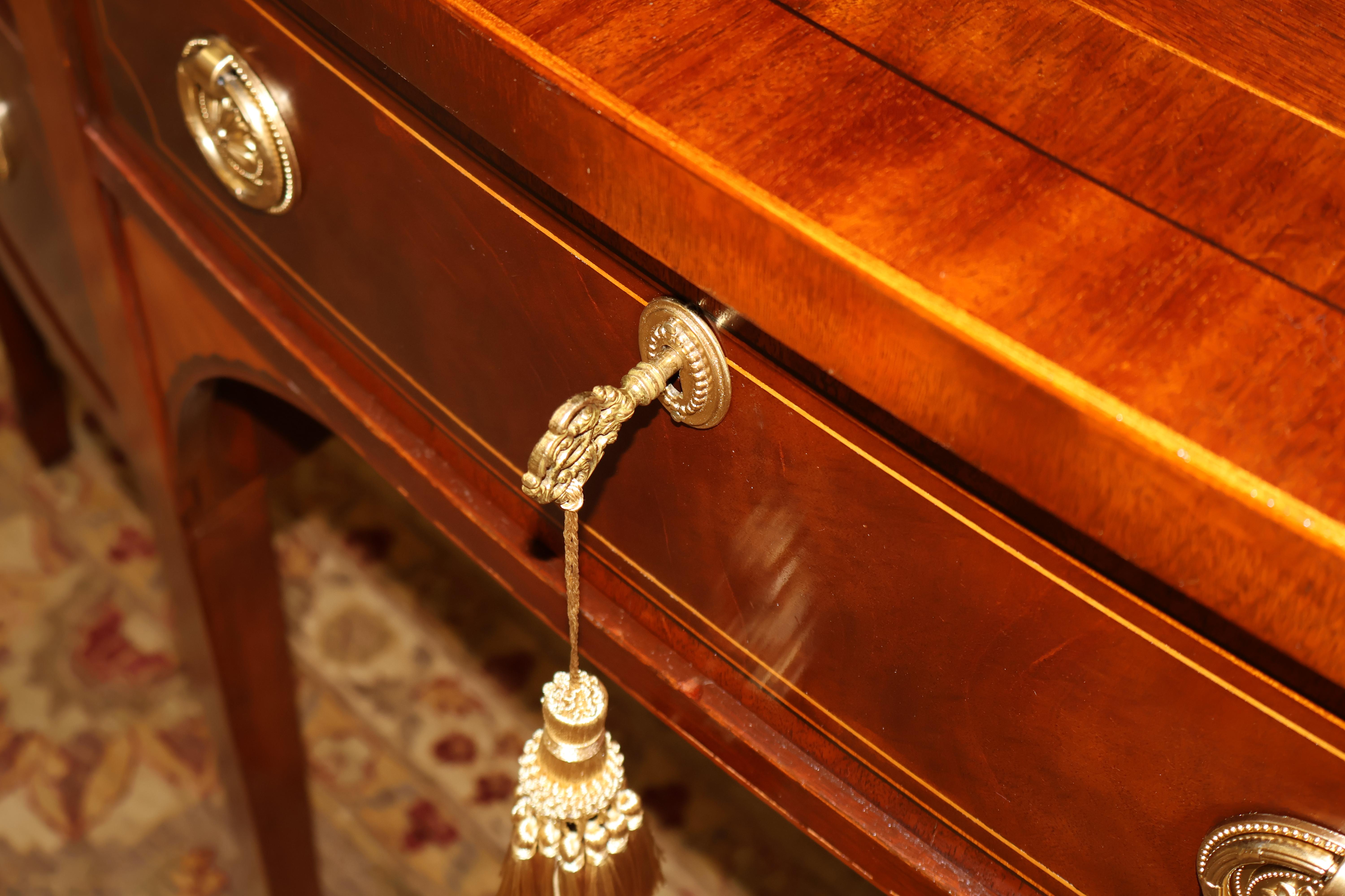 Baker Historic Charleston Mahogany Inlaid Sideboard Server Buffet 11