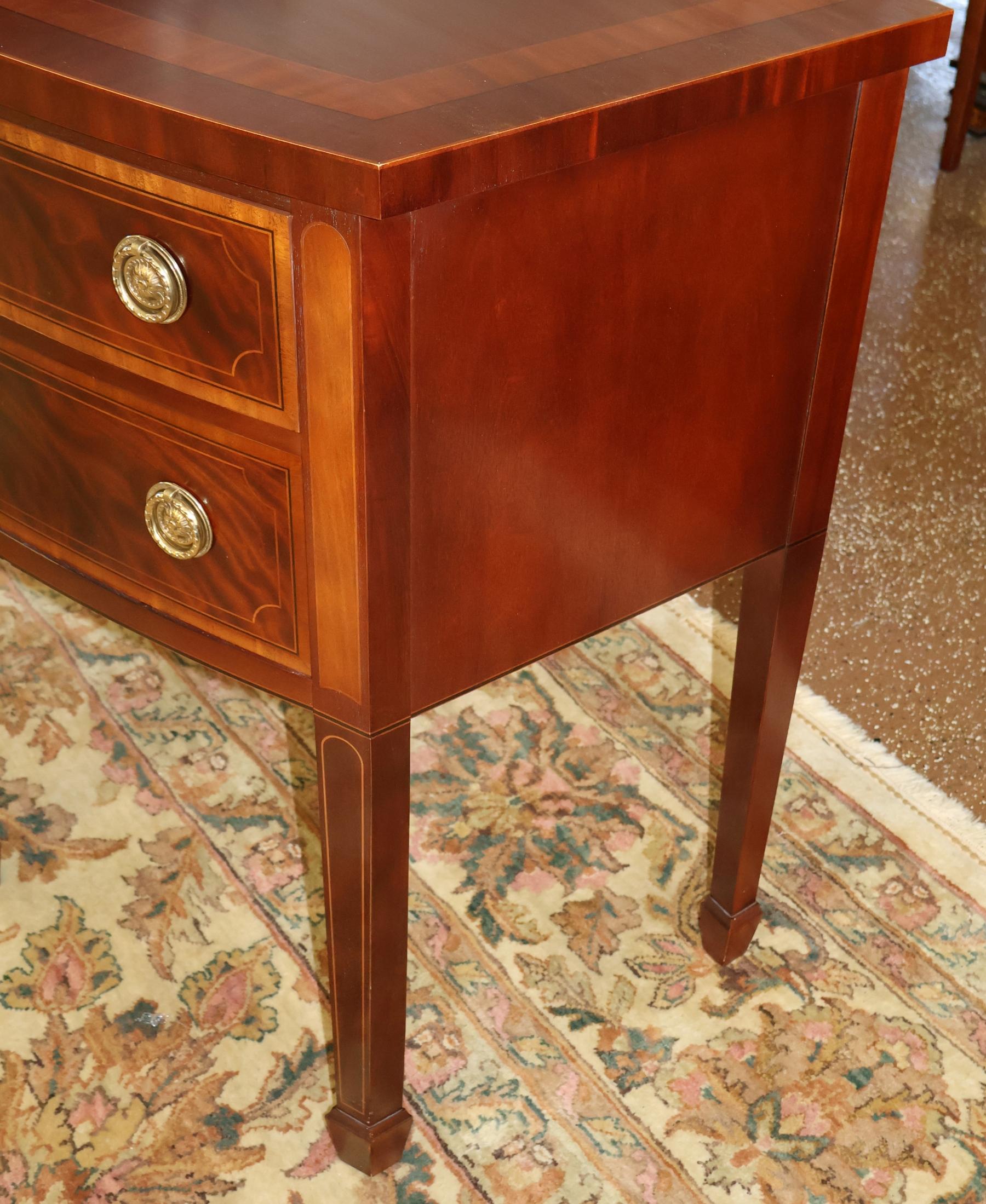 Baker Historic Charleston Mahogany Inlaid Sideboard Server Buffet For Sale 1