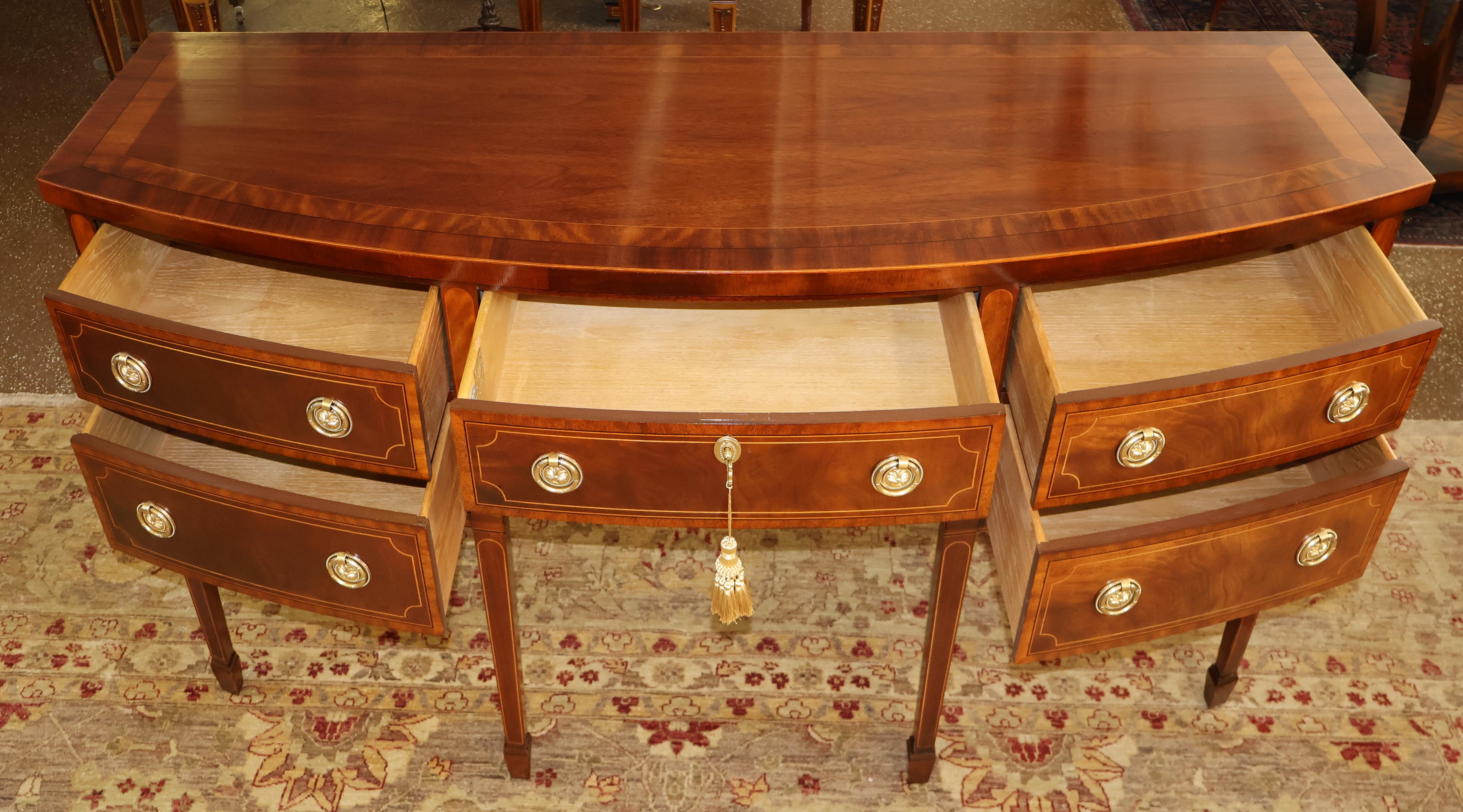 Baker Historic Charleston Mahogany Inlaid Sideboard Server Buffet 3